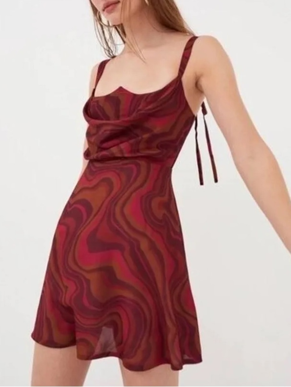 For Love and Lemons Red Swirl Mini Dress
